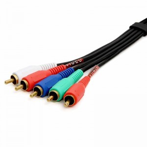 5-Cinch-Stecker auf 5-Cinch-RGB-Komponenten-Audiovideokabel für HDTV - Vergoldeter Cinch-Stecker auf Cinch