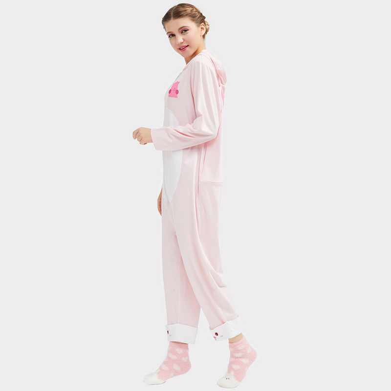 Frauen Onesie Baumwolle Jersey Stickerei Pyjamas Set