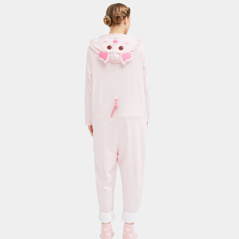 Frauen Onesie Baumwolle Jersey Stickerei Pyjamas Set