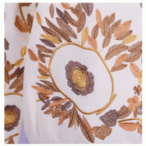 Fertigen Sie Blumenstickerei-Damen-Stoff-Wollpullover-Pullover kundenspezifisch an