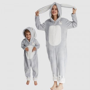 Familie passende Flanell Fleece-Stickerei-Strampler
