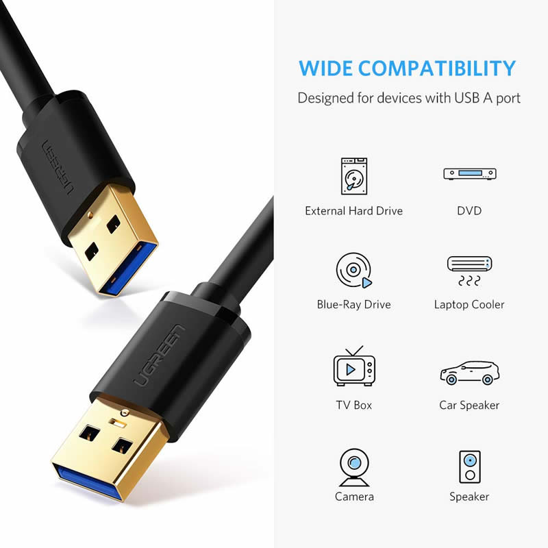 USB 3.0 A zu A Kabel Typ A Stecker zu Stecker Kabel für Festplattengehäuse zur Datenübertragung