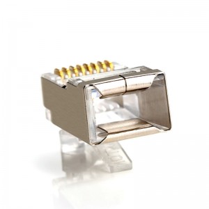 RJ45-Steckverbinder CAT5E CAT6 Crimp-Ethernet-Steckverbinder STP 8P8C Modular Crystal Head Plugs