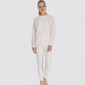 Frauen Elastic Microfiber Fleece Pyjamas Set