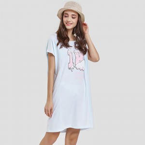 Frauen gedruckt Single Jersey Long T-Shirt