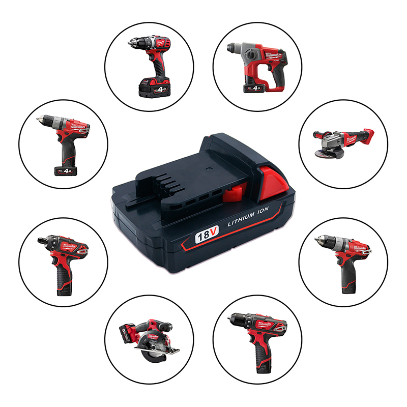 Lithium-Ionen-Akku-Ersatzzellen mit 18 V, 2000 mAh für Milwaukee 48-11-1840 M18