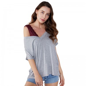 Asymmetrische neuesten Hals Designs rückenfreie Bluse Designs für Mädchen JCGJ190315080