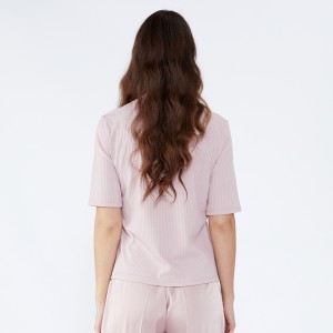 Office Simple Designs O-Kragen gestreifte Damenbluse und Hemd JCGJ190315083