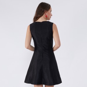 2019 schwarz weiß patchwork schatz casual kleider frauen mode kleid kleidung jsdj2258