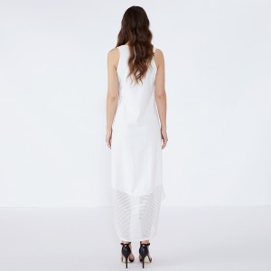 Roupas Femininas White Cotton Kleidung Frauen Spitzenkleid