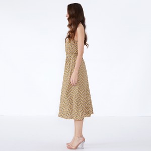 Gestreifte Sommer 2019 Chiffon Vestidos Casuales Frauen Vintage Kleid