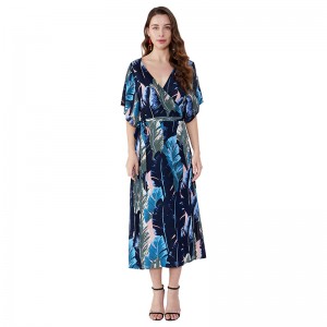 Afrikanisches design elegante frauen dame mode chiffon kleid casual kleider sommer jsdj2558