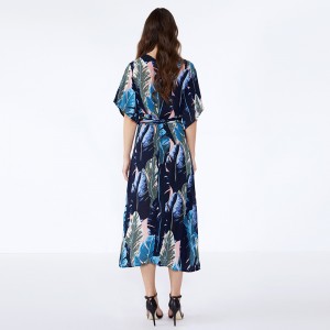 Afrikanisches design elegante frauen dame mode chiffon kleid casual kleider sommer jsdj2558