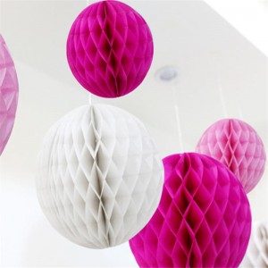 Party-Deko-Sets inklusive Pom Flower runder Seidenpapierfächer bunt geschnitzt zum Geburtstag