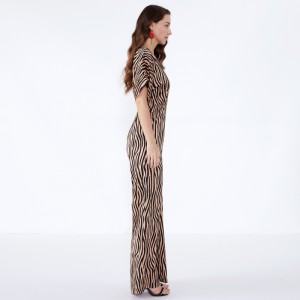 Party Nordic Way Adult Hochwertiger Tiger Stripe Jumpsuit JCGJ190315073