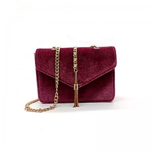 Samt Material Kette Umhängetasche Corssbody Bag Färbung Handtasche angepasst