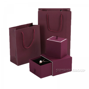 High-End-Custom handgefertigten Ring Verpackung Schmuckpapier Box mit Griff