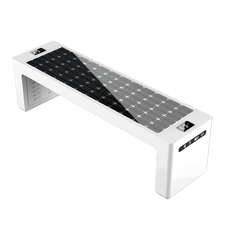Heißer verkauf outdoor möbel usb handy ladegerät solarbetriebene smart metal bench