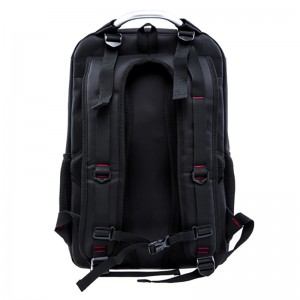 17SA-6599F Große Mehrfachtaschen Hochwertiger 15,6-Zoll-Laptop-Rucksack aus oxford Nylon mit Metallgriff