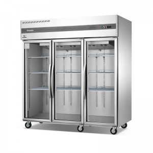 Aufrechter Voller-Edelstahl-Luxusvitrinen-Kühlschrank