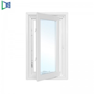 Horizontal öffnende, seitlich hängende Flügelfenster für das Konstruktionssystem