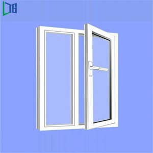 Aluminium-Drehfenster mit Low-E-Doppelverglasung und Pulverbeschichtung