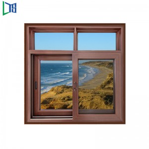 Pulverbeschichtung Büro Sicherheitsschloss Champagner Farbe Vertikalrahmen Glas Aluminium Schiebefenster Aus China