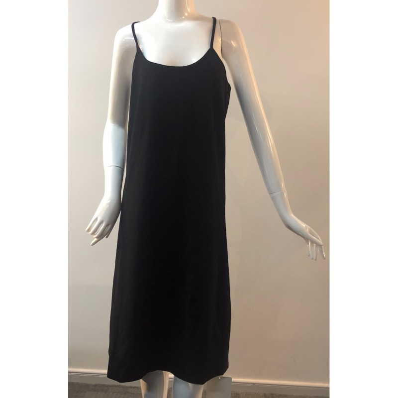 SCHWARZES JERSEY SLIP DRESS TBWD0004