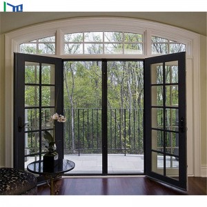 Doppelt verglaste Aluminiumglas-Drehtür-Design-Garten-Schwingen-französische Tür-Außenscharniertür