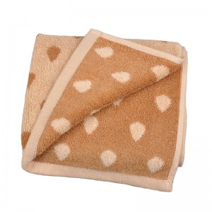 Naturfarbenes Jacquard-Handtuch aus Baumwolle