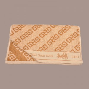 Naturfarbenes Jacquard-Handtuch aus Baumwolle