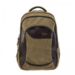 17SC-6455D Willkommen OEM 15 Jahre Fabrik umweltfreundliche langlebige Männer weichen Khaki Canvas Rucksack