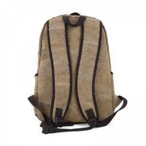 19SC-7748D Soem weicher Art und Weiserucksacklaptop, echtes Leder + Segeltuchmaterial, Computerhülsengeschäfts-Laptoprucksack