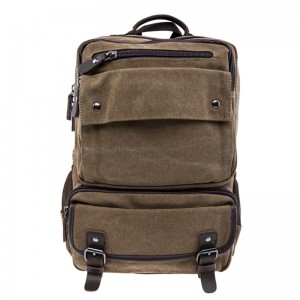 17SC-6571M Willkommen OEM 15 Jahre Fabrik umweltfreundliche langlebige 15.6-17.3 Zoll Large Capacity Männer benutzerdefinierte Rucksack Vintage Leinwand