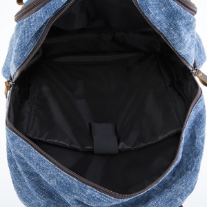 18SC-6940D Vintage Crazy Horse Echtes Leder Camo Rucksack Leinwand Rucksack Großhandel Für Männer