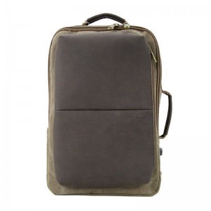 19SA-7920D Hochwertige PU mit Canvas Laptop Rucksack zwei Möglichkeiten Rucksack Laptop