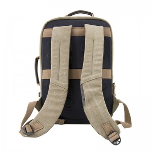 19SA-7920D Hochwertige PU mit Canvas Laptop Rucksack zwei Möglichkeiten Rucksack Laptop
