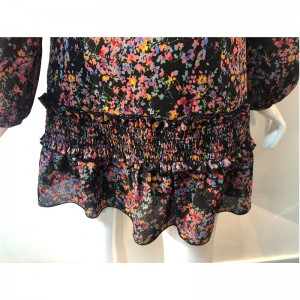 FLORA PRINT-KLEID MIT V-AUSSCHNITT JLWD0014