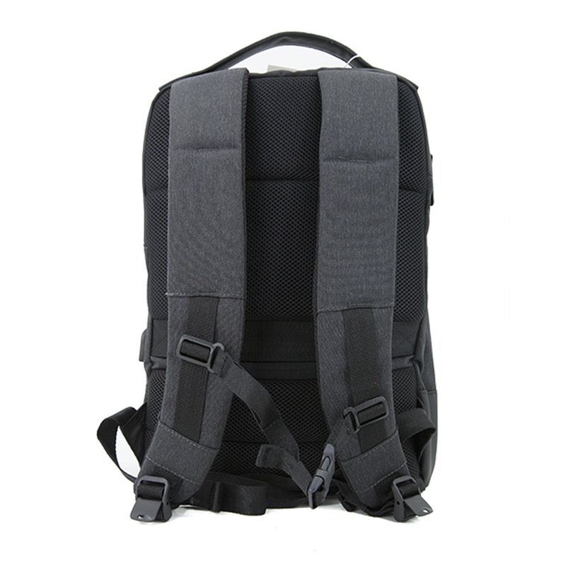 19SA-7840M Neue Ankunft PU mit wasserdichtem Laptopnylonrucksack 15-Zoll-Laptoprucksack mit USB-Aufladung