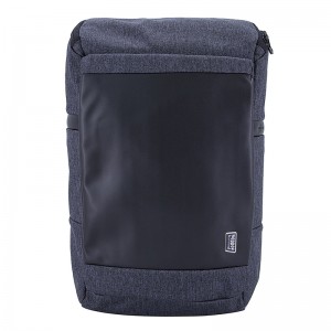 18SA-7443M stoßfestes Nylon mit wasserdichtem Laptop-Rucksack mit PU-Besatz für Herren