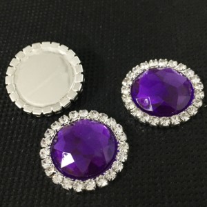 Art und Weise dekorative verschiedene Farben runden Rhinestone der flachen Rückseite Acrylkristallknopf 12