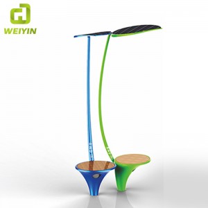 Intelligente Solarenergie-Straßenwerbungs-Beleuchtungs-Bank für das Aufladen des Handys im Freien