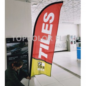 Qualitäts-Großhandels16ft Strand-Feder-Flagge mit flexiblem Pfosten