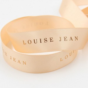 kundengebundenes buntes Logodruckprägefolie gedrucktes schwarzes Satinband