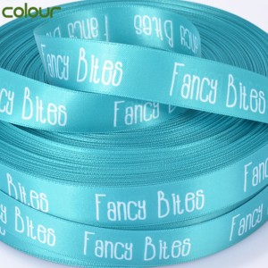 3 # Bedrucktes Satinband mit individuellem Logo aus Polyester