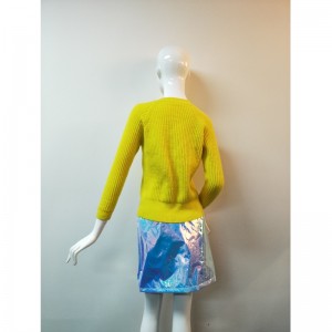 GELBER SCHLITZ-SEITEN-PULLOVER RLWS0111F