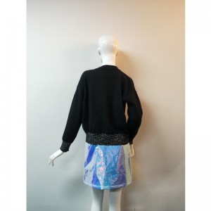 SWEATER RLWS0122F MIT SCHWARZEM DRUCK