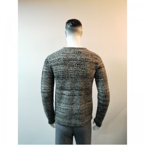 GRAUER PULLOVER MIT RUNDHALS RLMS0015F