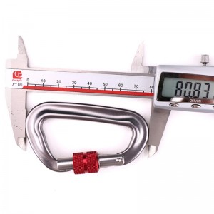 Outdoor Haken Klettercamp Hauptschloss Karabiner Multifunktionsmutter Kletterschnalle Outdoor Schnellverschluss Ausrüstung Sicherheitsschloss Erkennungsloch D-Schraube Hauptschloss Luftfahrt Aluminiumlegierung