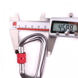 Outdoor Haken Klettercamp Hauptschloss Karabiner Multifunktionsmutter Kletterschnalle Outdoor Schnellverschluss Ausrüstung Sicherheitsschloss Erkennungsloch D-Schraube Hauptschloss Luftfahrt Aluminiumlegierung